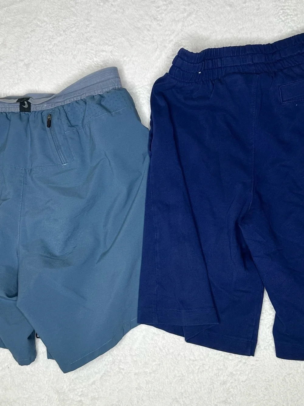 Nike Boys M 2-Piece Shorts Bundle Athletic Running Blue Navy Sport Shorts